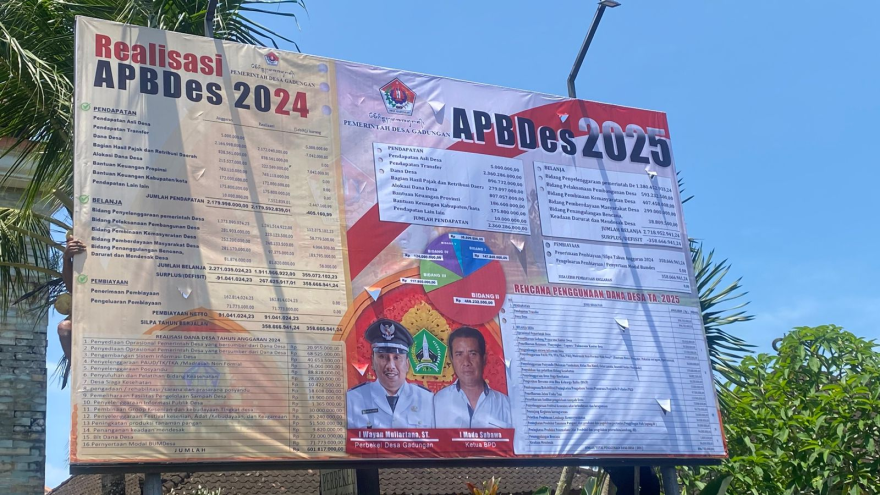 Pemasangan Baliho APBDes Tahun Anggaran 2025